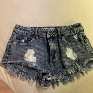 High wasted jean shorts